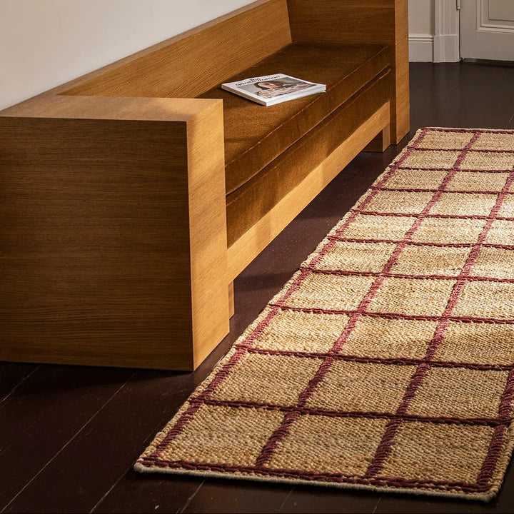 Strata Jute Rug - Burgundy - ökenhem