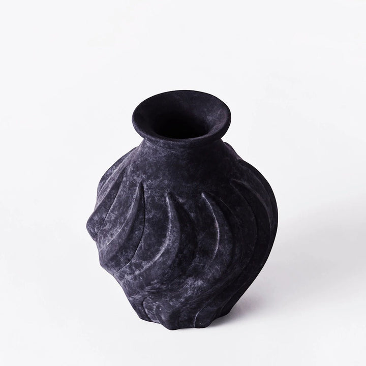Swirl Vase Black Small - ökenhem