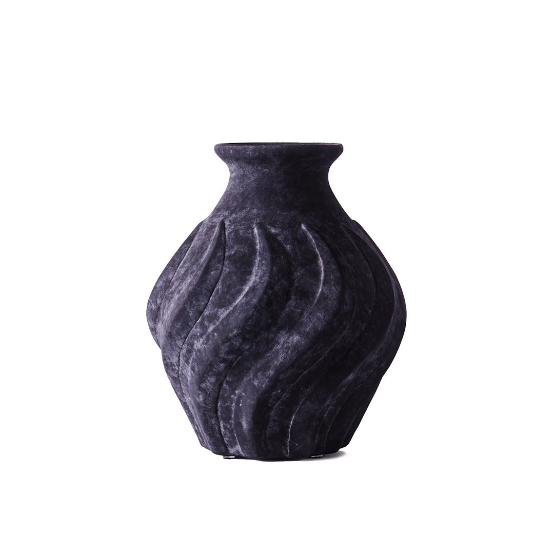 Swirl Vase Black Small - ökenhem