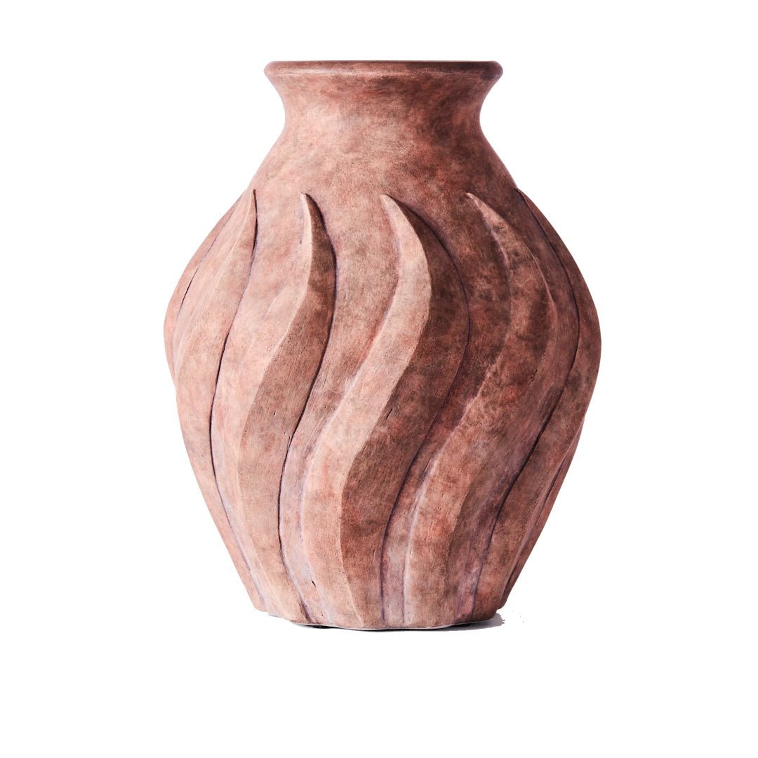 Swirl Vase Brown Large - ökenhem