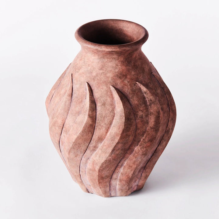 Swirl Vase Brown Large - ökenhem
