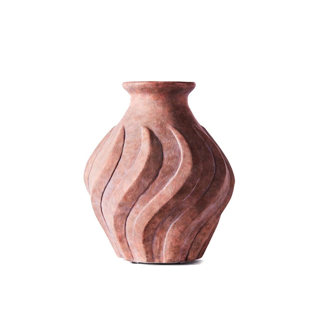 Swirl Vase Brown Small - ökenhem