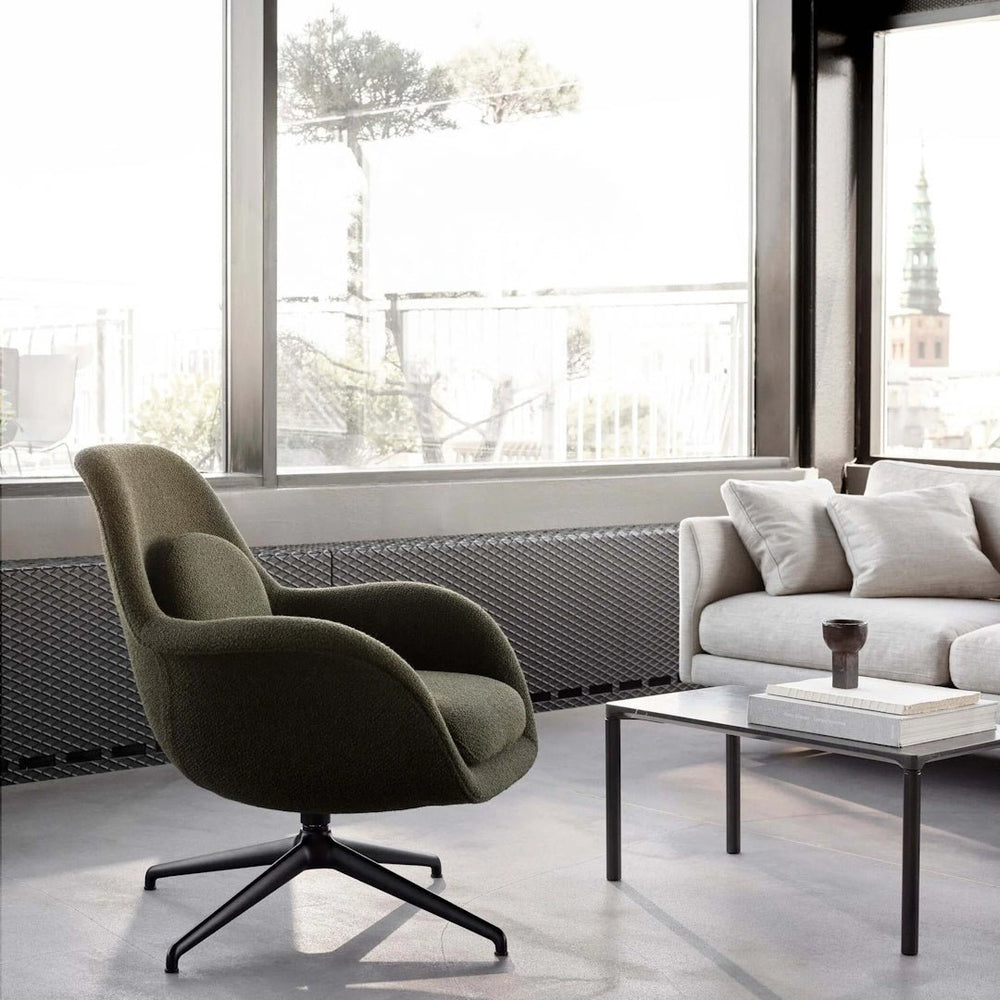 Swoon Lounge Swivel Chair - Petit - Fabric Shell - ökenhem