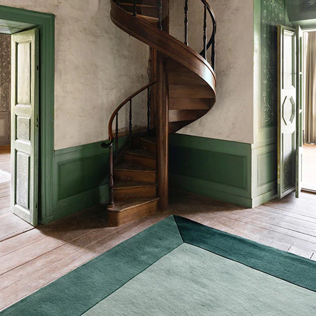 Teklan Box Wool Rug - Greens - ökenhem