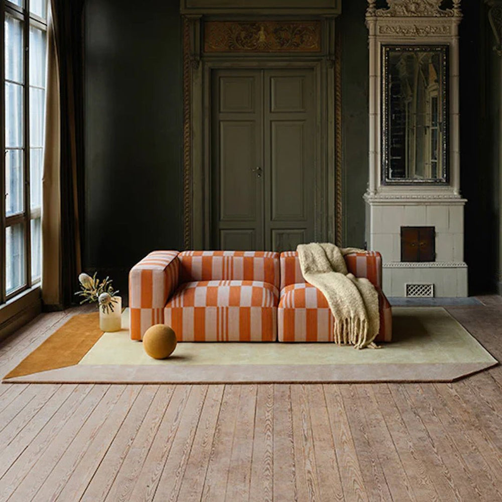 Teklan Box Wool Rug - Yellows - ökenhem