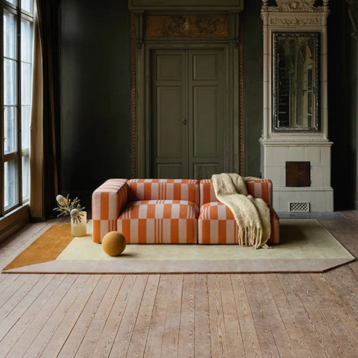 Teklan Box Wool Rug - Yellows - ökenhem