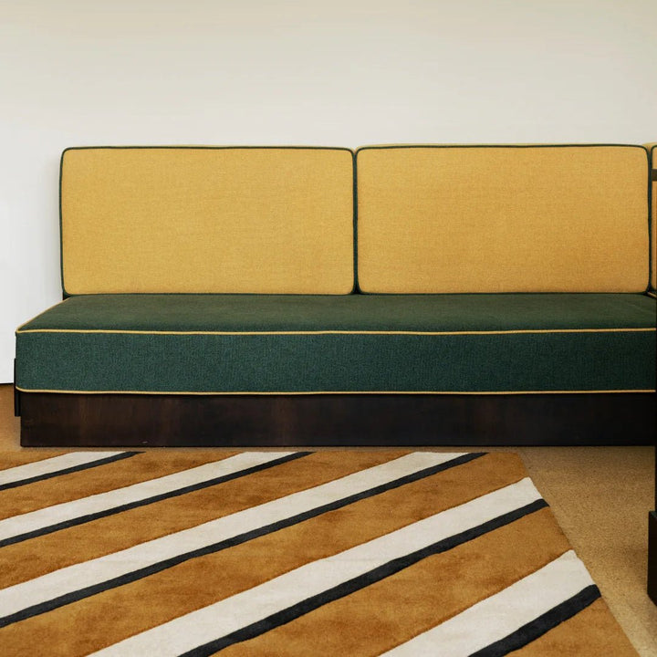 Teklan Diagonal Wool Rug - Sand - ökenhem