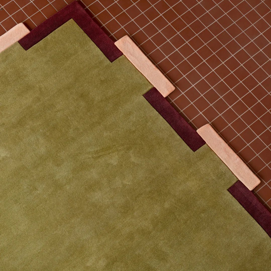 Teklan Fregio Wool Rug - Olive Blush - ökenhem