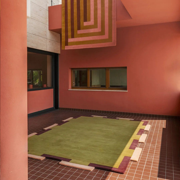 Teklan Fregio Wool Rug - Olive Blush - ökenhem