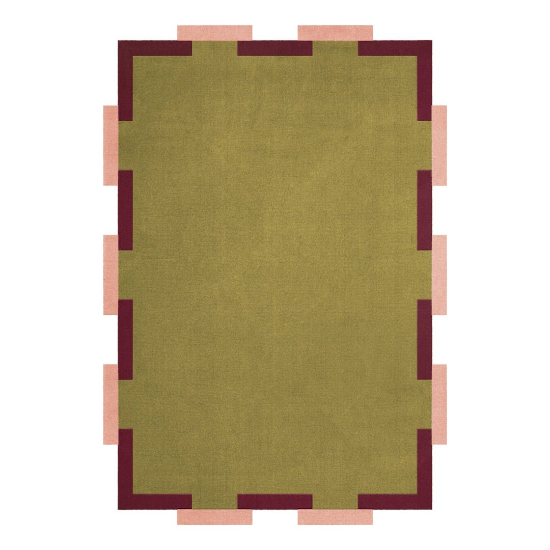 Teklan Fregio Wool Rug - Olive Blush - ökenhem