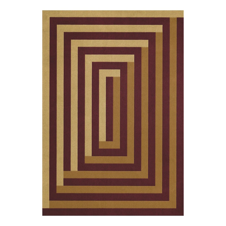 Teklan Labyrinth Wool Rug - Mulberry Sand - ökenhem