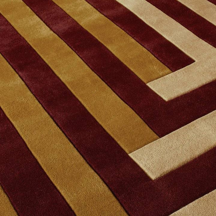 Teklan Labyrinth Wool Rug - Mulberry Sand - ökenhem