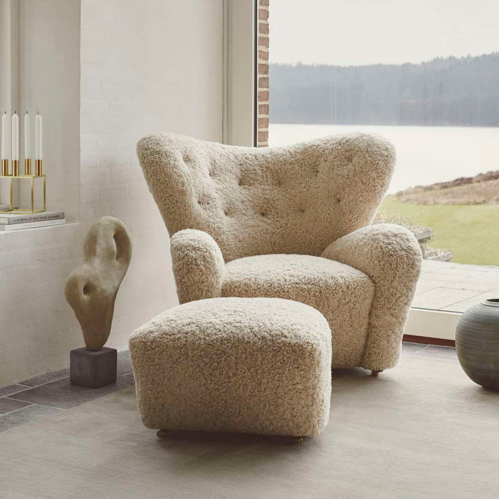 The Tired Man Lounge Chair, Sheepskin - ökenhem
