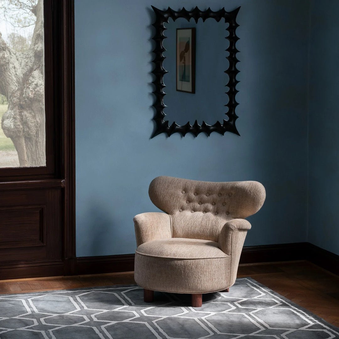 Tie Dye Graphite Ink Rug - ökenhem