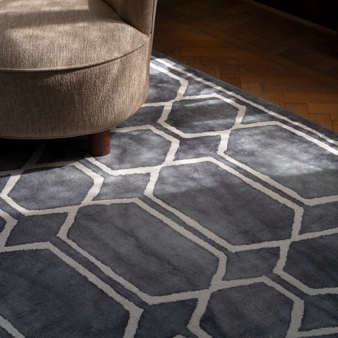 Tie Dye Graphite Ink Rug - ökenhem