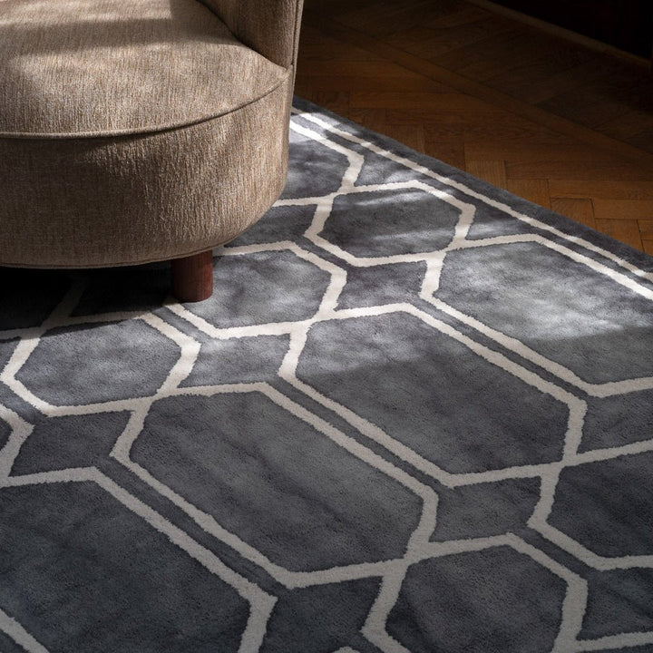 Tie Dye Graphite Ink Rug - ökenhem