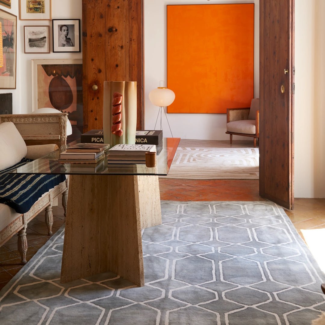 Tie Dye Graphite Ink Rug - ökenhem