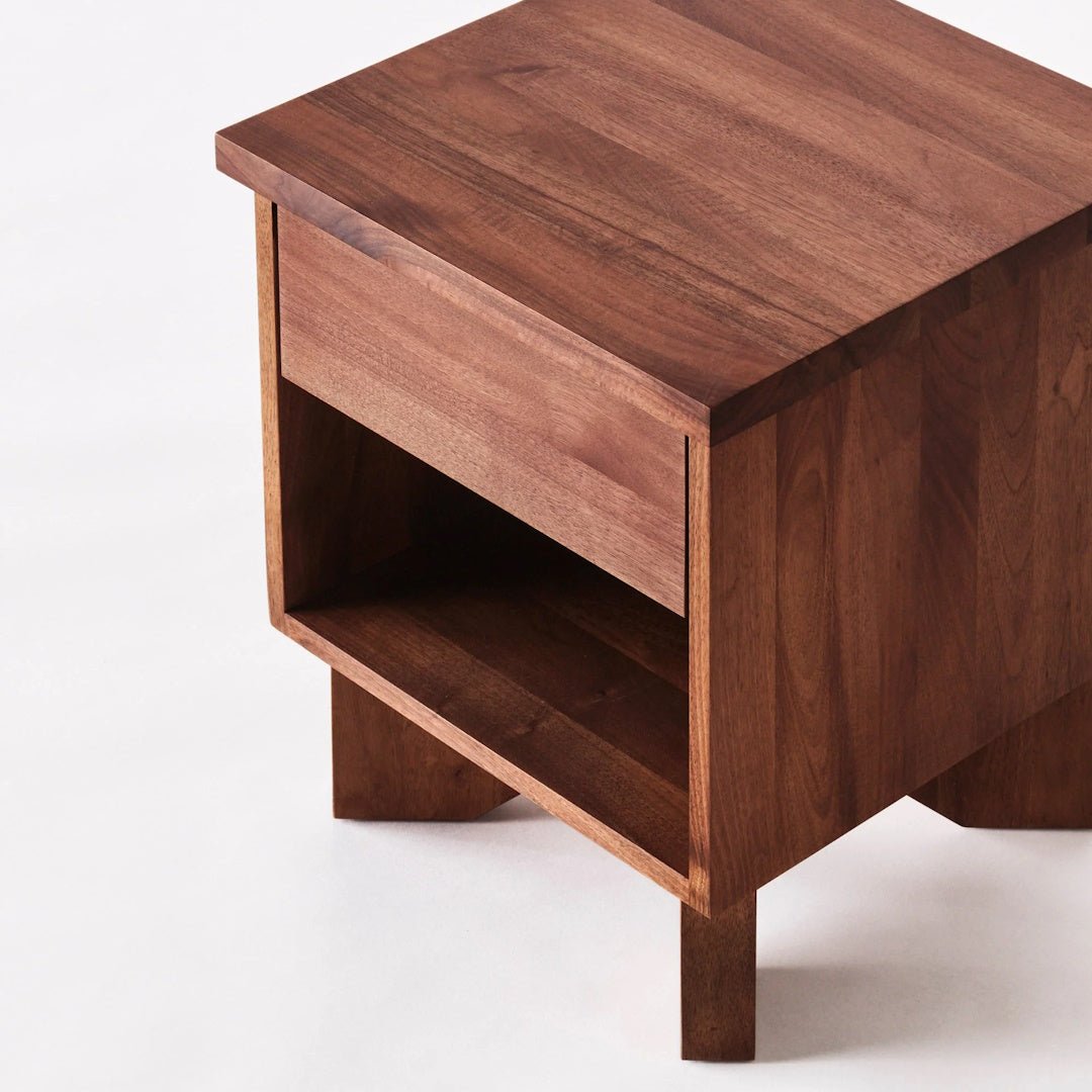 V Bedside Table Walnut - ökenhem