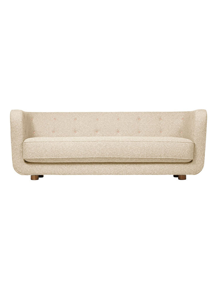 Vilhelm Sofa, Signature Sofa with Dark Stained Oak Legs, Sacho Zero with Vegetal Buttons - ökenhem