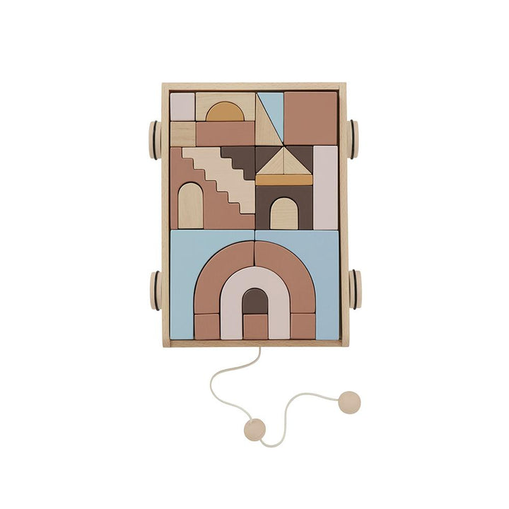 Wood Rainbow Wagon with Blocks - ökenhem