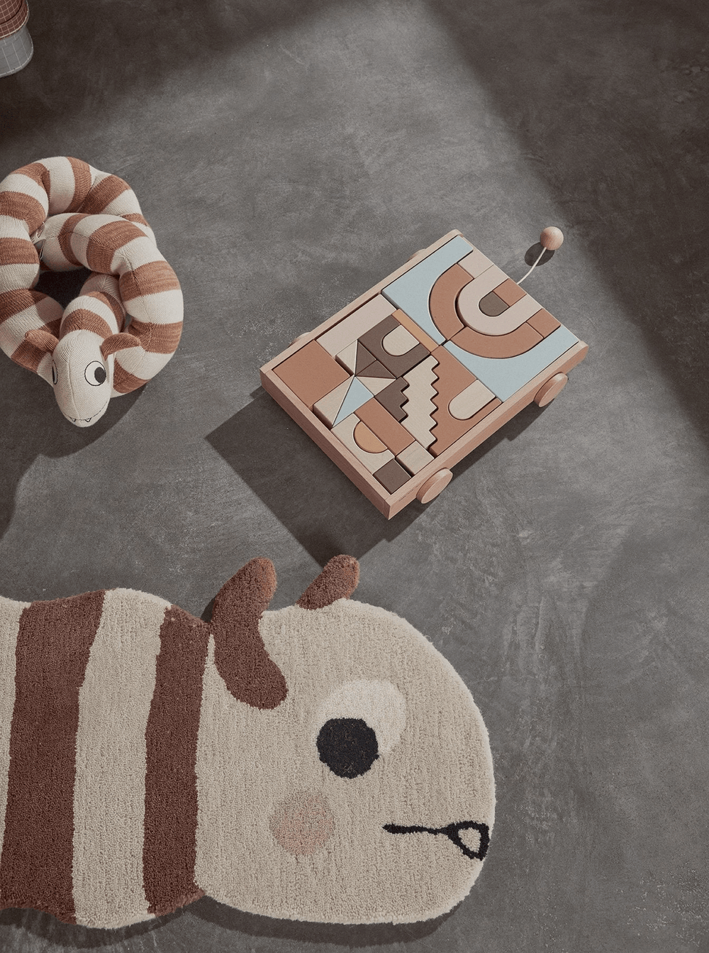 Wood Rainbow Wagon with Blocks - ökenhem