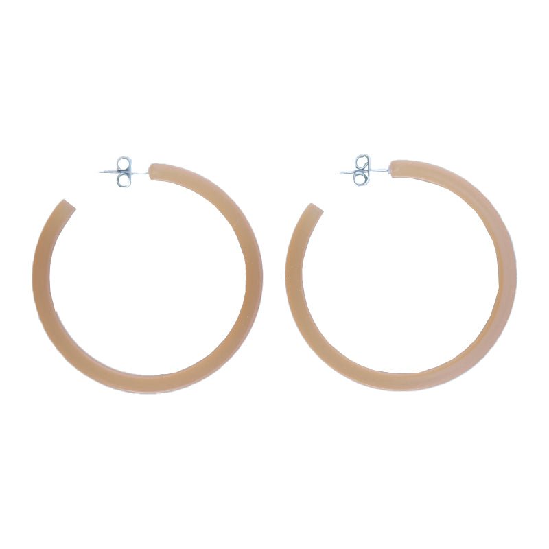 Acrylic Hoop Earrings in Peach - Field Study