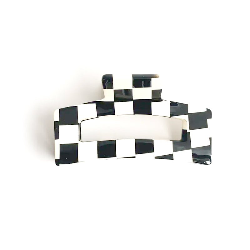 Black and White Checkered Hair Claw - ökenhem
