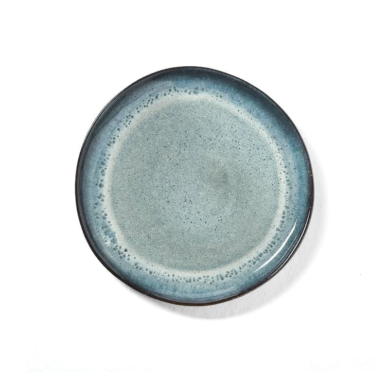 Blue Ceramic Stoneware Salad Plate - Field Study