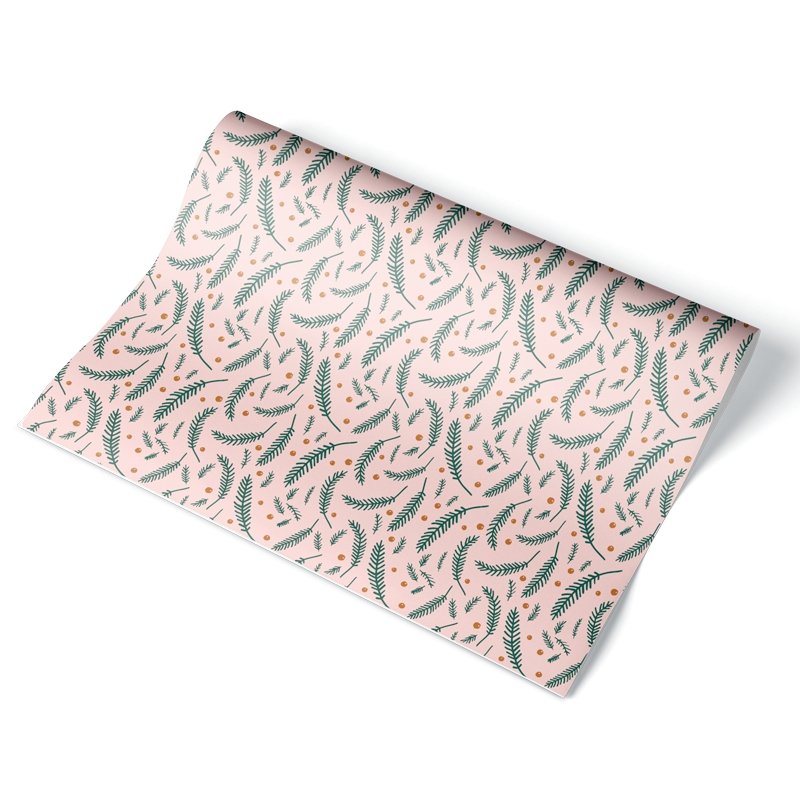 Boughs and Berries Wrapping Paper Sheet - Field Study