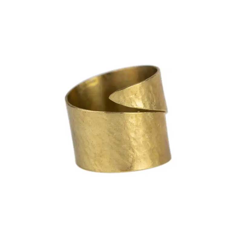 Hammered Brass Wrap Ring - ökenhem