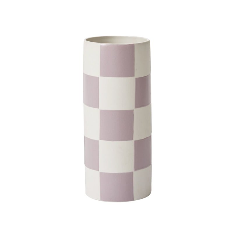 Lavender Checkered Vase - ökenhem