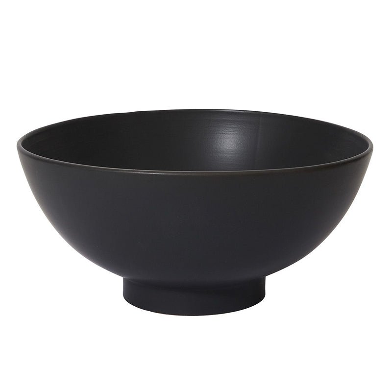 Oversized Black Ceramic Bowl - Field Study