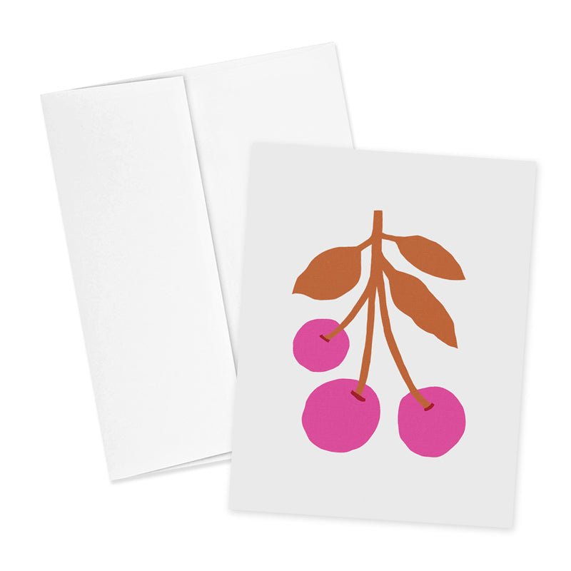 Pink Cherries Notecard - ökenhem