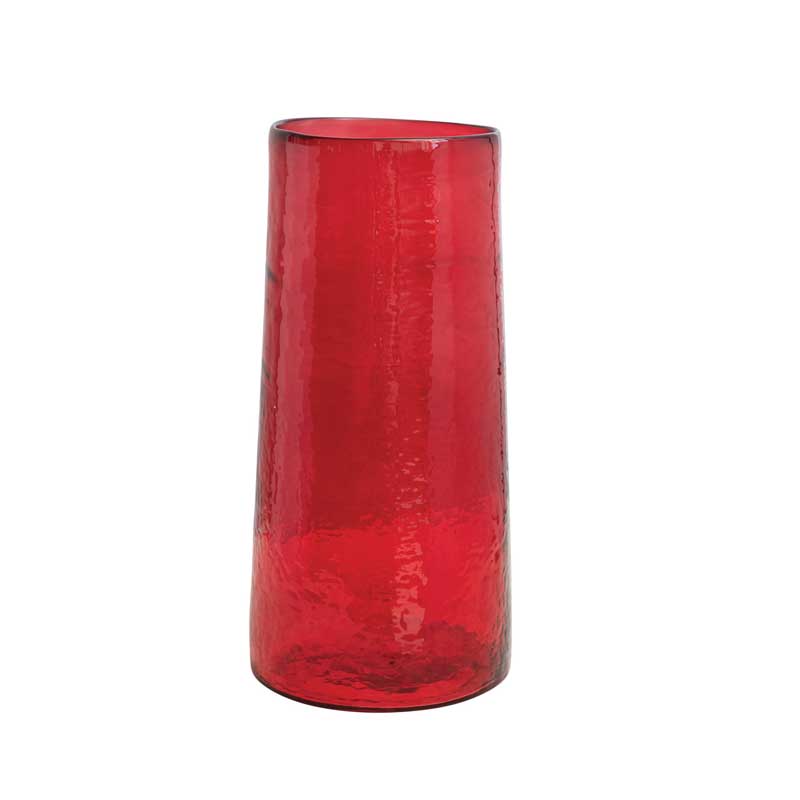 Red Glass Vase - ökenhem