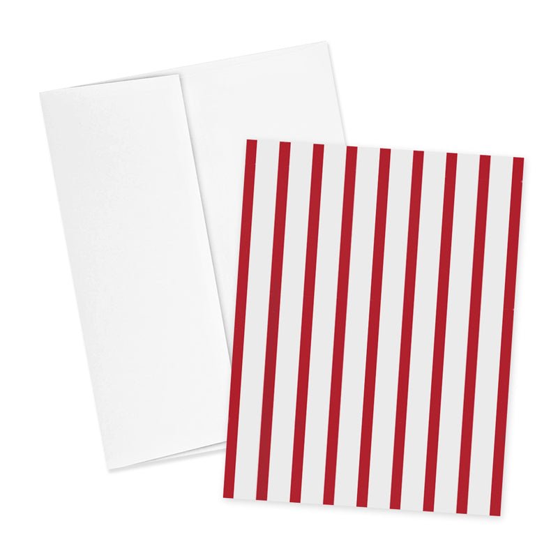 Red & White Striped Notecard - ökenhem