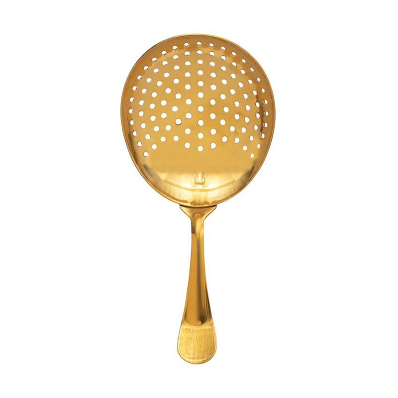 Stainless Steel Strainer Spoon with Gold Finish - Field Study